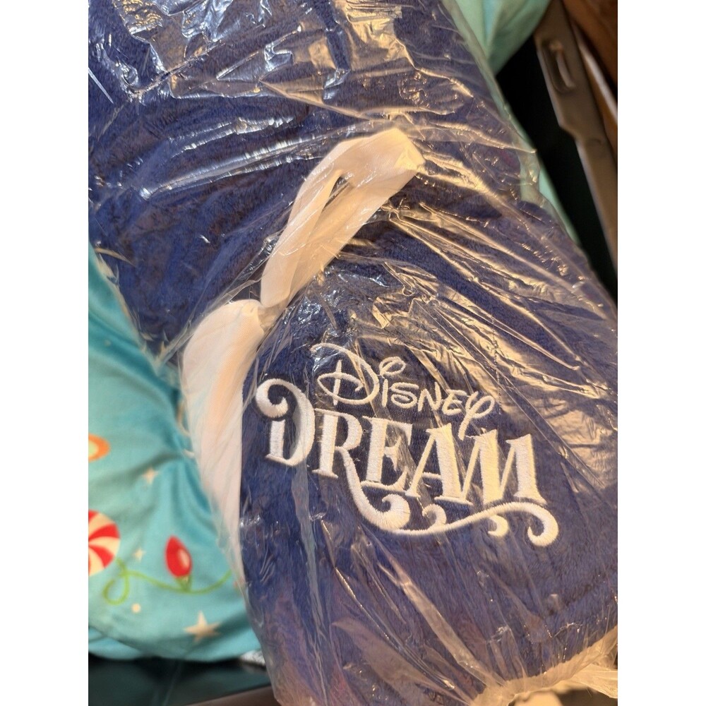 Disney Cruise Line DCL Dream Dark Blue Fleece Blanket with White Embroidery